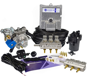 Комплект мини EG AVANCE OBD 6ц. (редуктор NordicХР, рампа DakotaGAS LP)